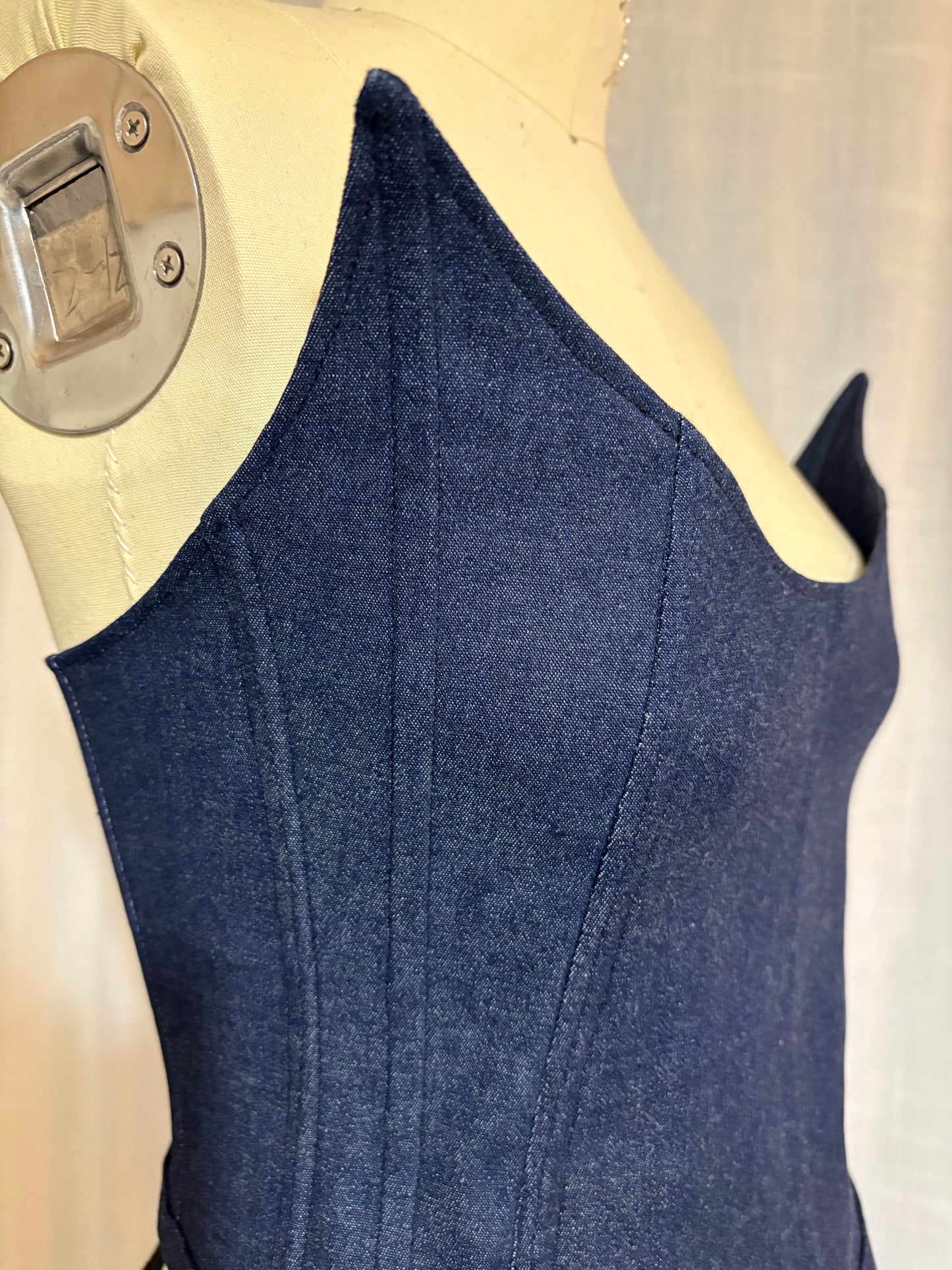 Denim Overbust Corset