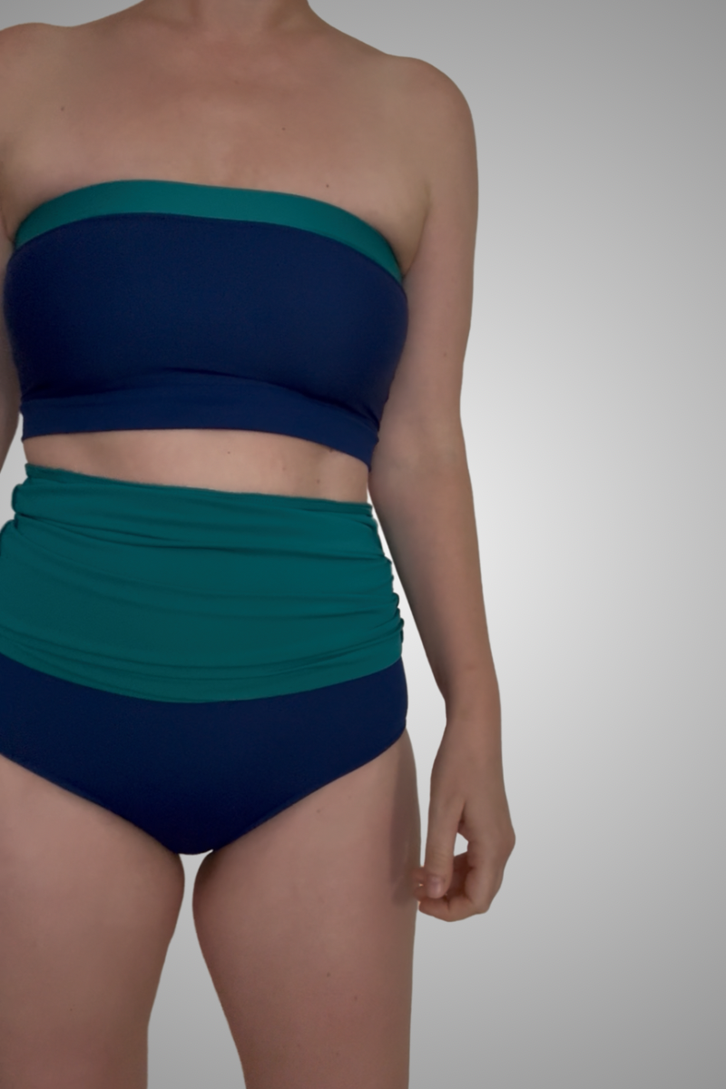 Bandeau Bikini-Top Turquise Navy