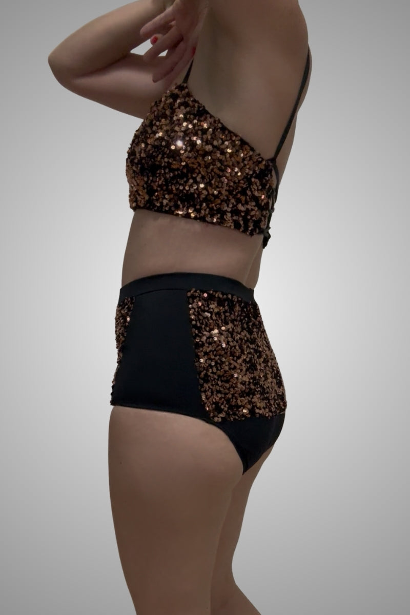 Sequin Bikini-Bottom