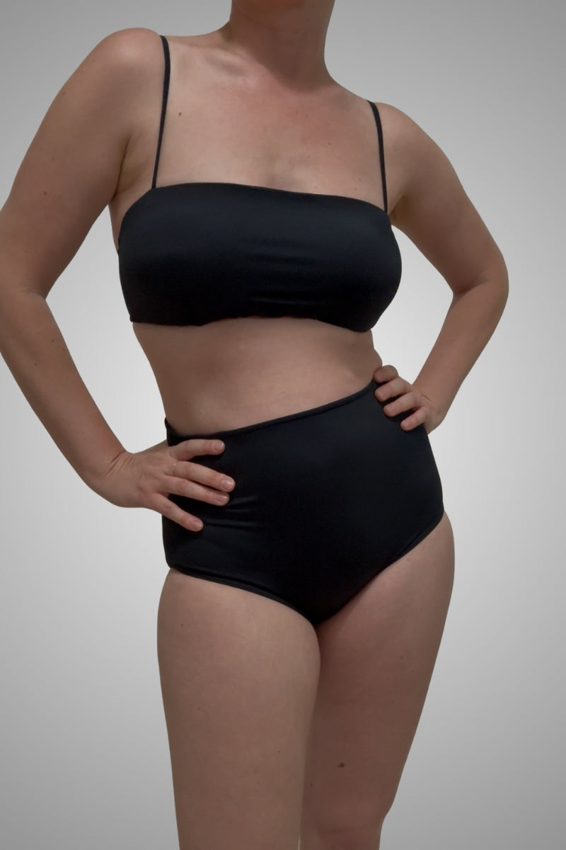 Bikini-Bottom High Waist Black