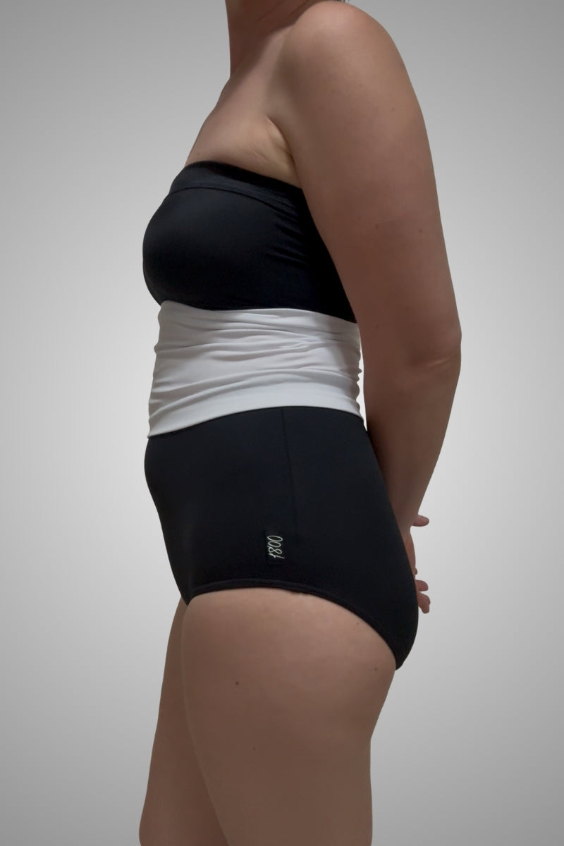 Swimsuit Striped Black White