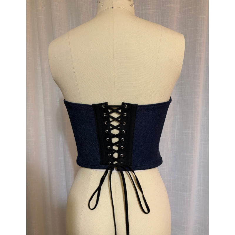 Denim Overbust Corset