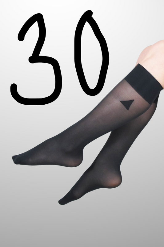 30 x Black Knee Highs 40 - Basic Packaging - Archive Sale