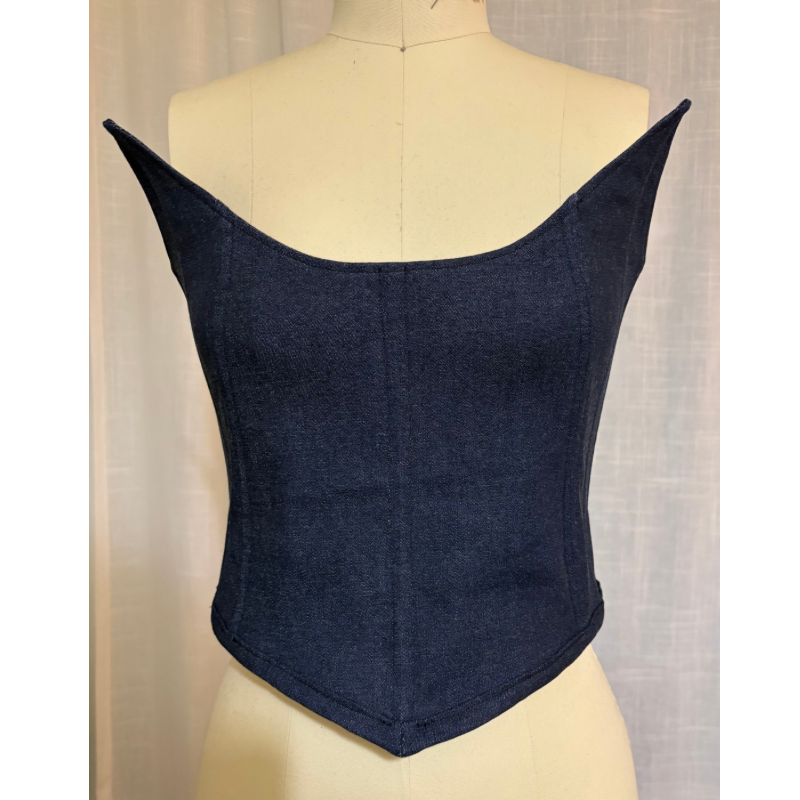 Denim Overbust Corset