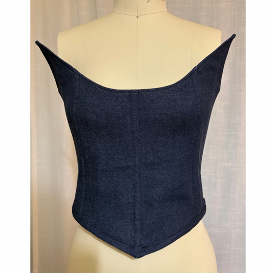 Denim Overbust Corset