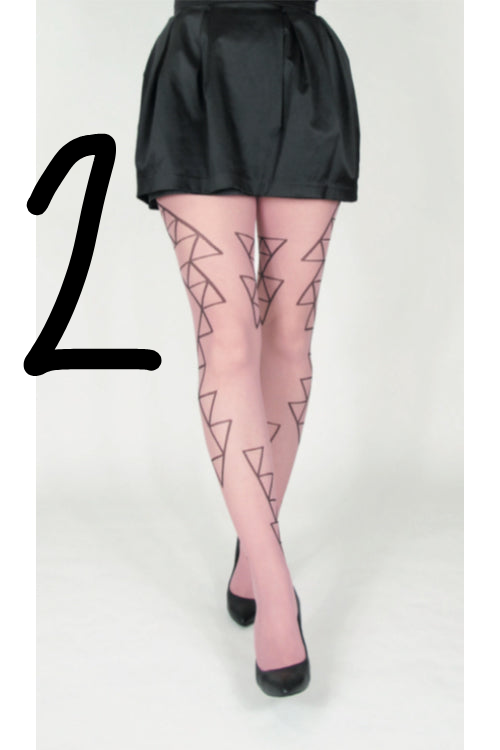 2 x Soft Pink Triangle Tights 30 - Basic Packaging - Archive Sale