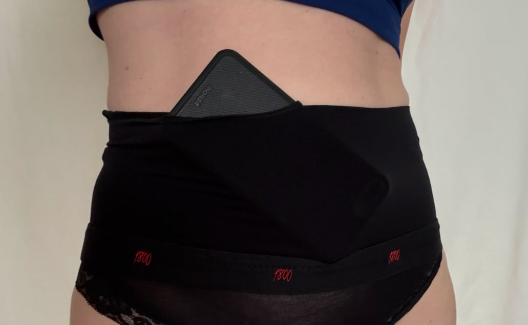 waist band pocket black