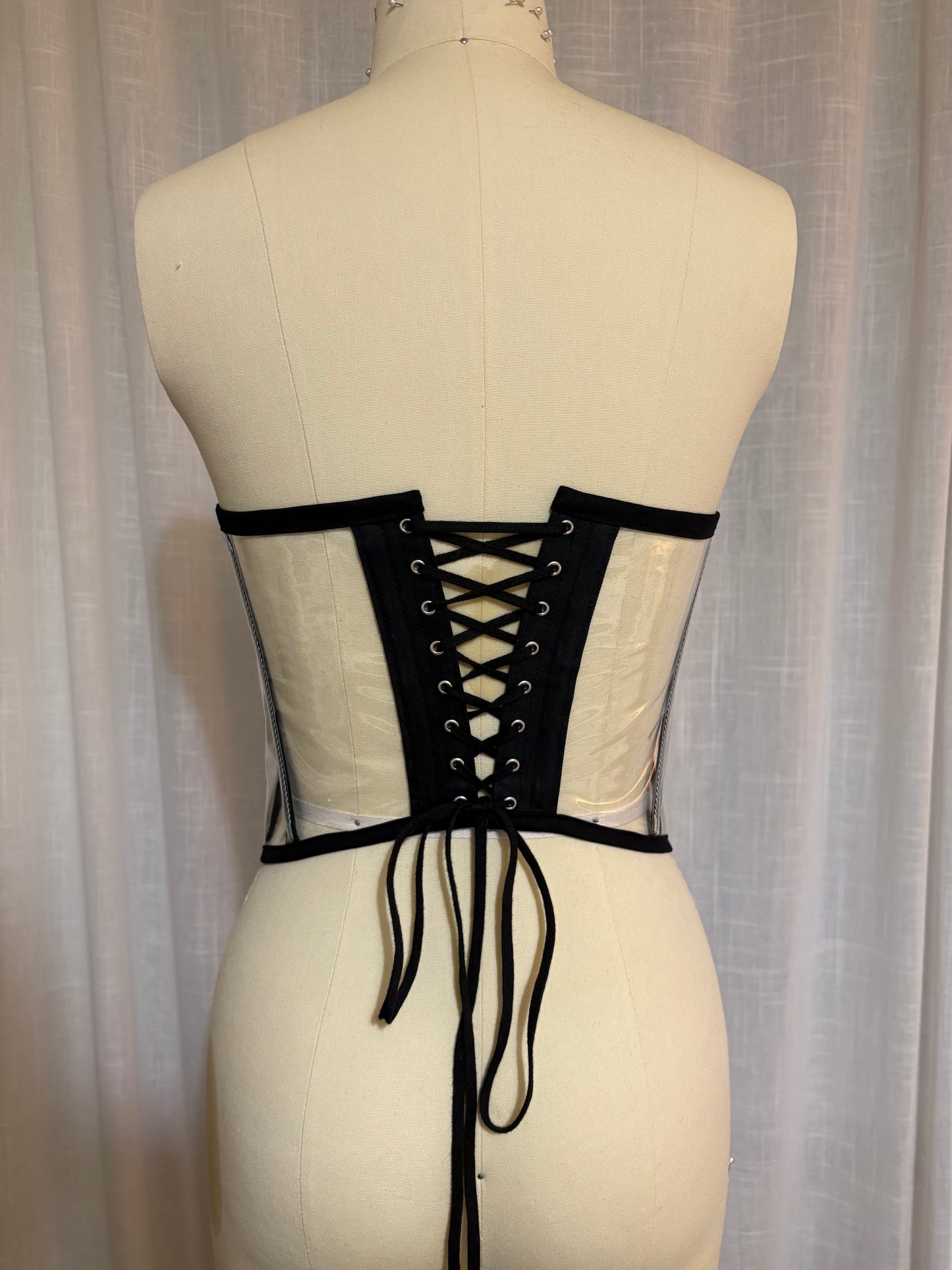 transparent corset visable boning