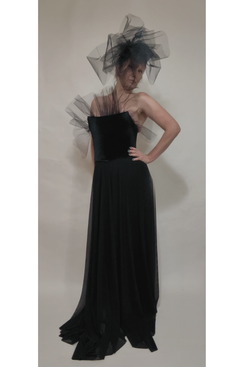 Black Corset Dress Sun Tulle