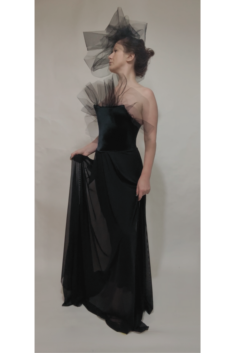 Black Corset Dress Sun Tulle