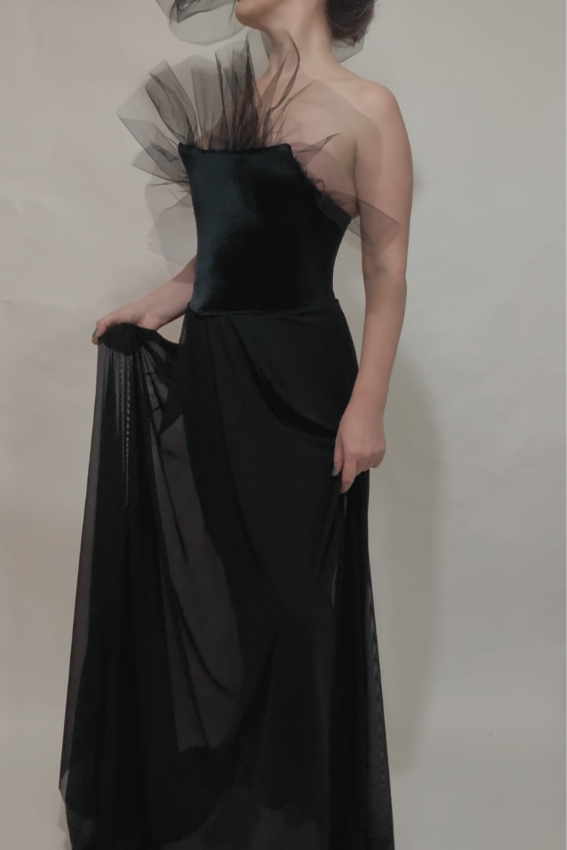 Black Corset Dress Sun Tulle