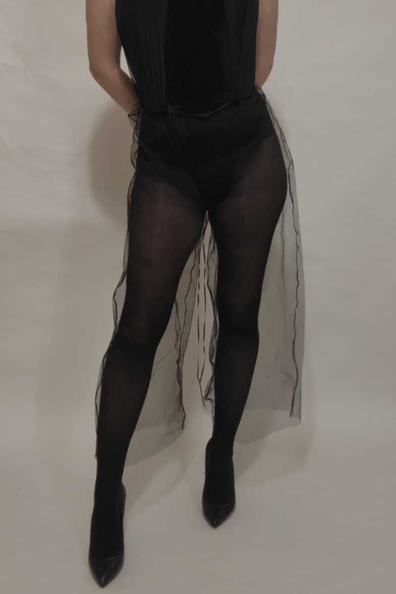 Black Tulle Pants