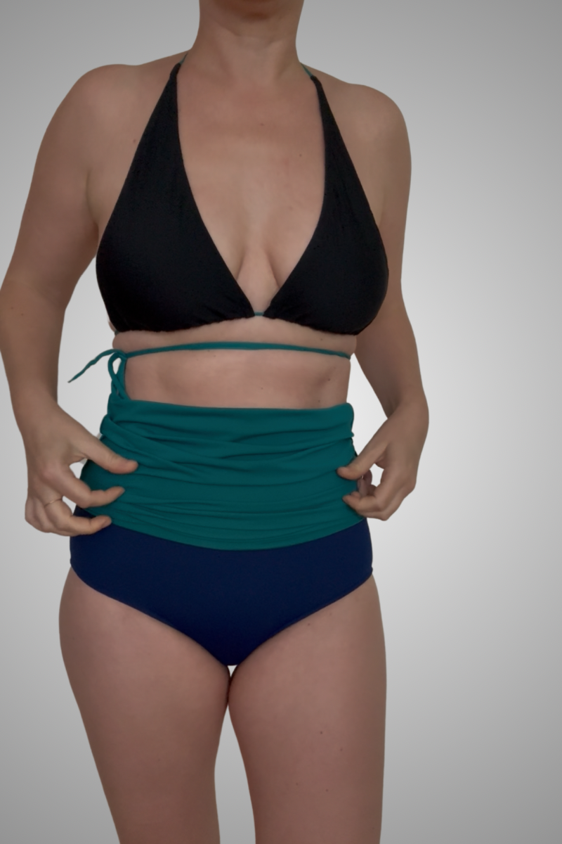 Swimskirt White Turquise Navy