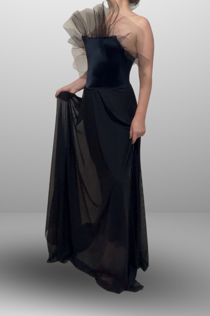 Black Corset Dress Sun Tulle