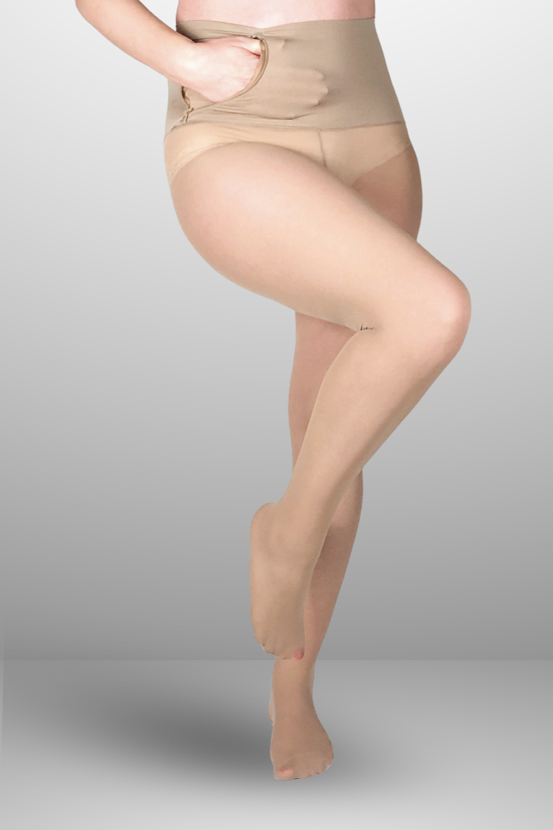 Almond Zipper Pocket Tights 