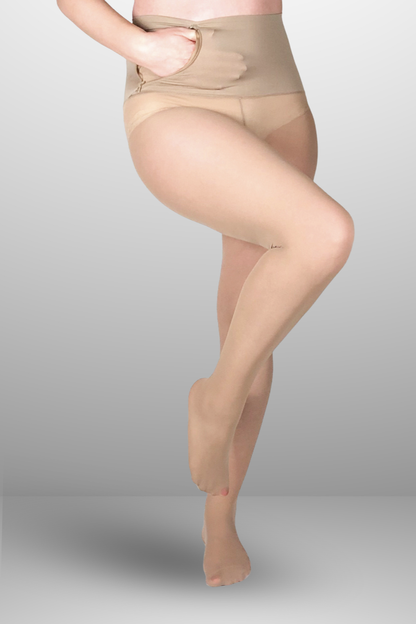 Almond Zipper Pocket Tights 