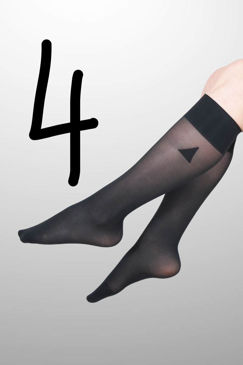 4 x Black Knee Highs 40 - Archive Sale