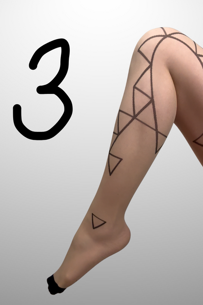 3 x Bare Triangle Tights 30 - Basic Packaging - Archive Sale