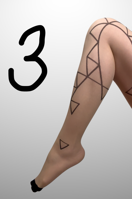 3 x Bare Triangle Tights 30 - Basic Packaging - Archive Sale