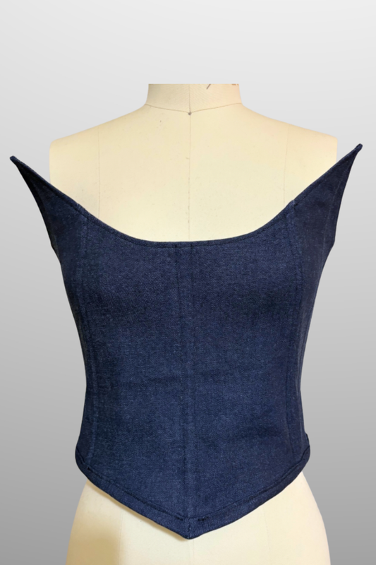 Denim Overbust Corset