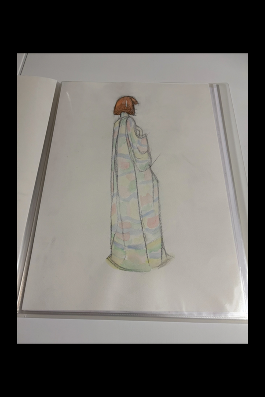woman in kimono from the back