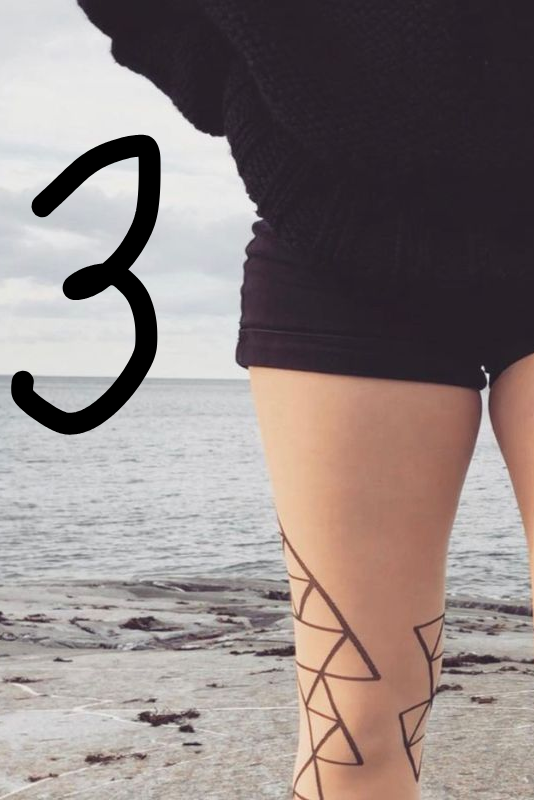 3 x Nude Triangle Tights 30 - Basic Packaging - Archive Sale