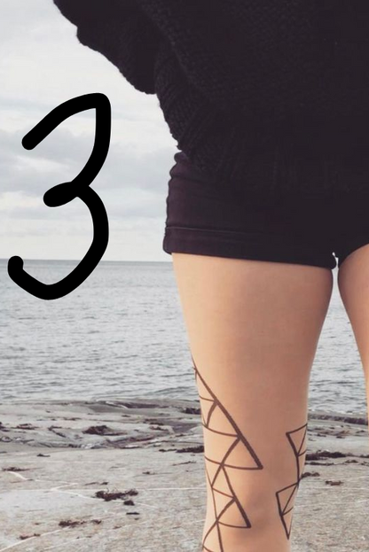 3 x Nude Triangle Tights 30 - Basic Packaging - Archive Sale
