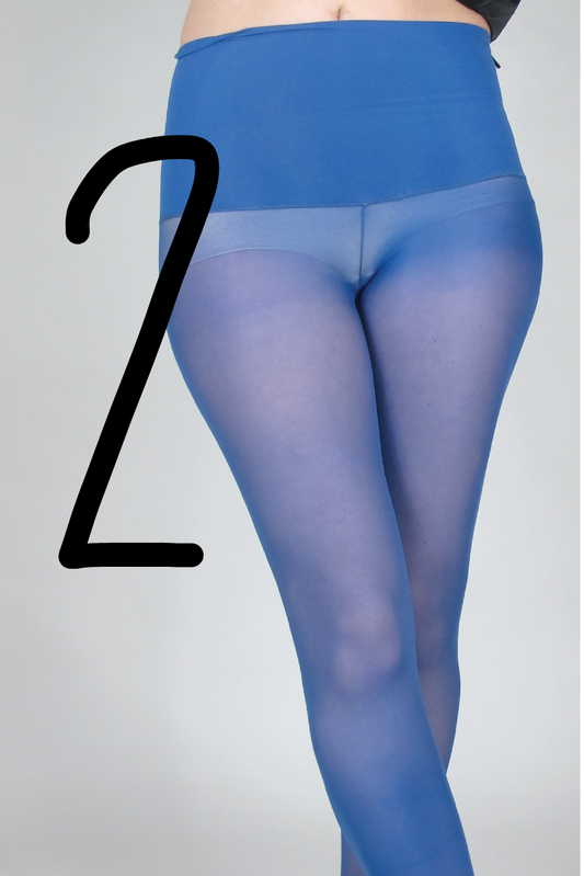 2 x Blue Tights 30 - Basic Packaging - Archive Sale