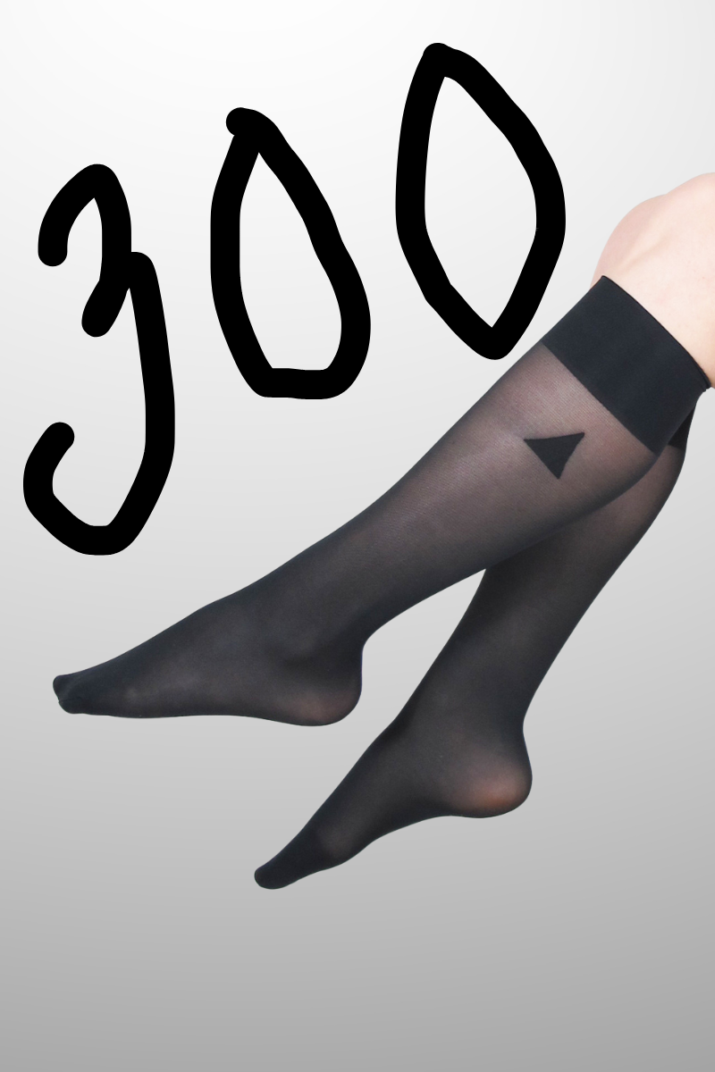 300 x Black Knee Highs 40 - Basic Packaging - Archive Sale