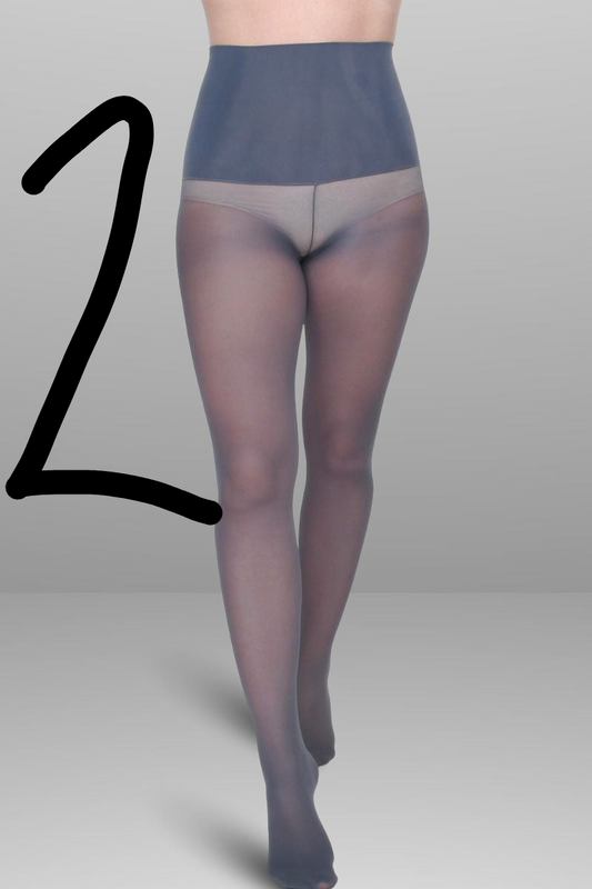 2 x Grey Tights 30 - Basic Packaging - Archive Sale