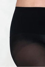Load image into Gallery viewer, Svarta leggings i nylon, 50 denier. Tights med brett midjeband. Black leggings in 50 denier.  Tights with wide waistband.